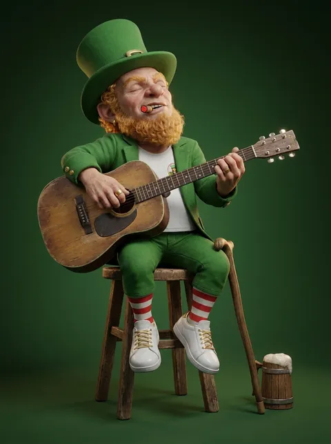 El duende tocando guitarra